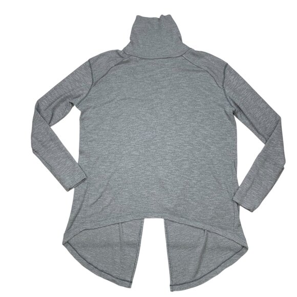 Free People We The Free Long Sleeve Turtle Top L Gray Split Back Turtleneck - Picture 12 of 12